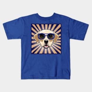 Dog In Blue Sunglasses Labrador Retriever Kids T-Shirt